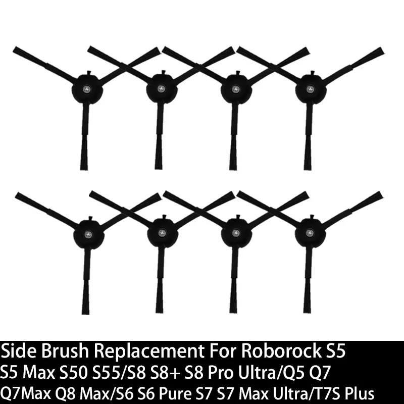 Side Brush Replacement For Roborock S5 S5 Max S50 S55/S8 S8+ S8 Pro Ultra/Q5 Q7 Q7Max Q8 Max/S6 S6 Pure S7 S7 Max Ultra/T7S Plus