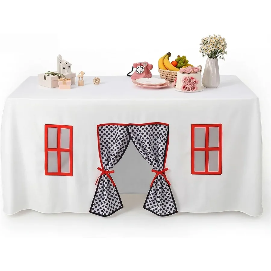 10 pés x 7,5 pés grande playhouse pano de mesa forte tenda capa playhouse interior ao ar livre toalha de mesa para festa de aniversário playgroun