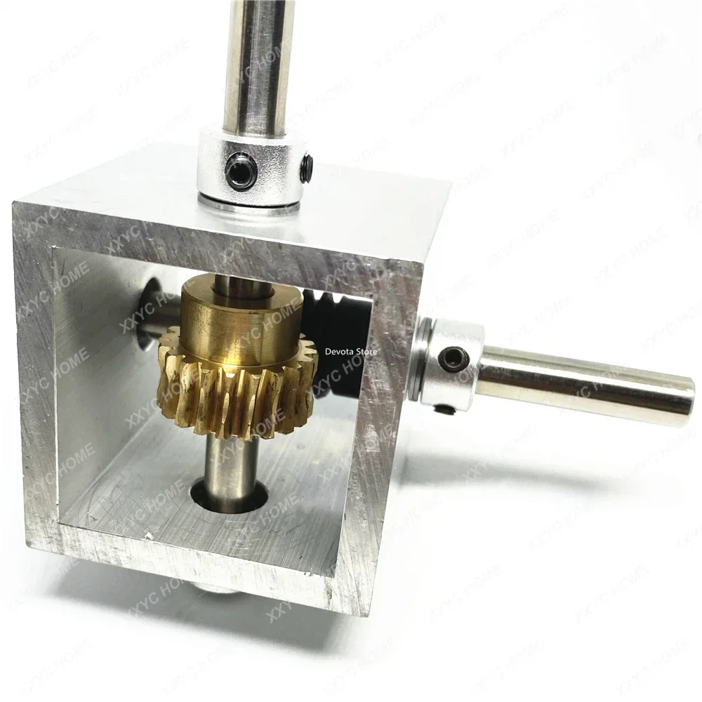 1:10 1:20 Worm Gear Reduction Gearbox 6/8MM Shaft 20T Gear 90 Degree Right Angle Corner Device