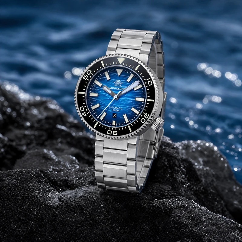 ADDIESDIVE New Automatic Watch Men 8215 Mechanical Luxury Sapphire Ceramic Bezel Luminous Watches 1000m Waterproof Diver Watch