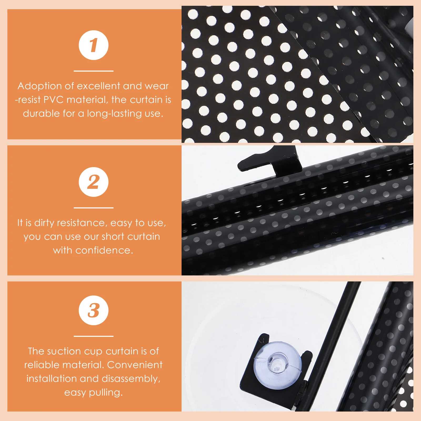 

1Set Light Blocking Roller Blind Suction Cup Curtain for Window Skylight Shade Nail Free Telescopic Privacy Uv Proof Kitchen