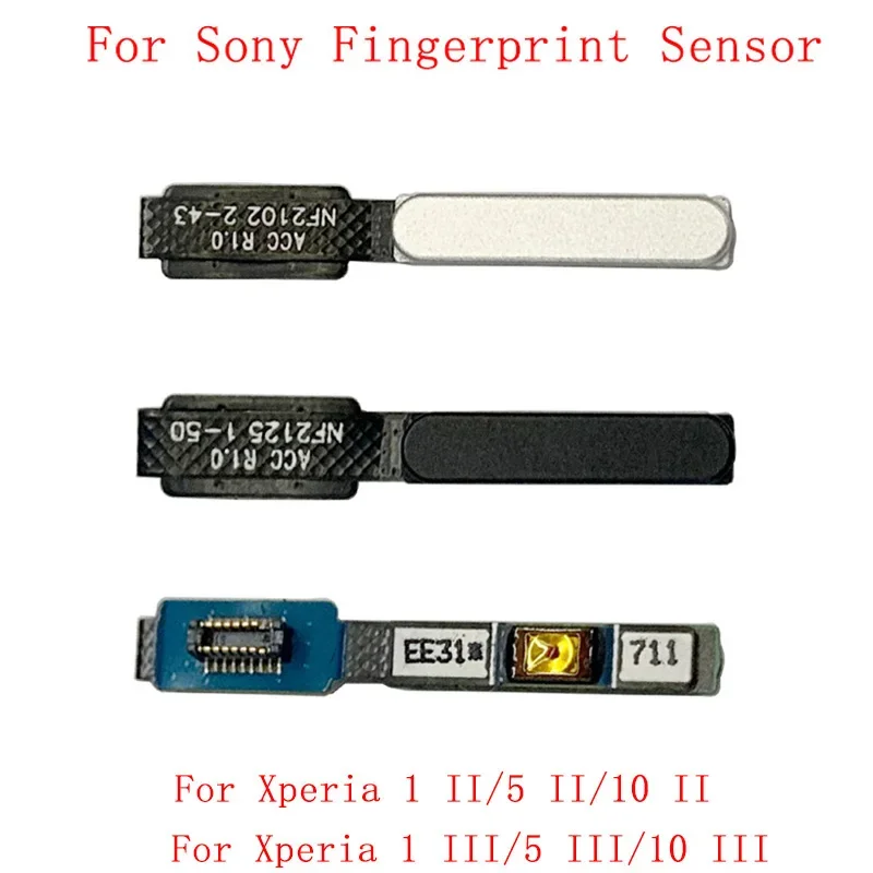 Tombol pemindai sensor sidik jari Kabel flex untuk Sony Xperia 1 II/5 II/10 II/1 III suku cadang perbaikan sentuh