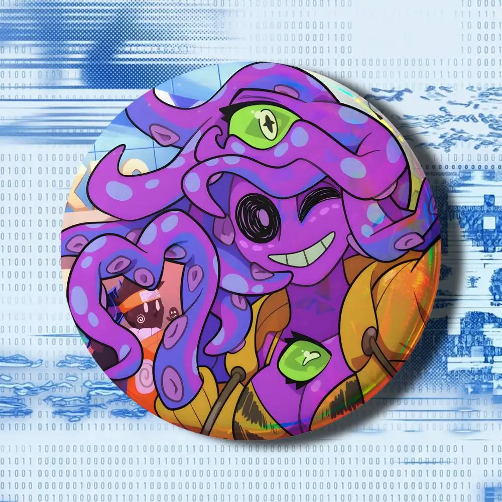 M-Monster Prom Doug Zoe 25-75mm Tinplate Soft Button Pin Brooch for Hat Bag Creative Jewelry Gift Lapel Badge