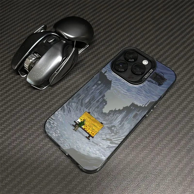 

Matte oil painting Phone Case For iPhone 16E X XS XR 7 8 Plus 14 13 12 16 15 Pro Max 15 16 14 11 Pro SE2 Fall prevention Cover