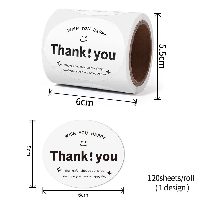 ملصقات تغليف الهدايا ملصقات لاصقة للمنتجات المصنوعة يدويًا ومحلات الخبز لجميع المناسبات