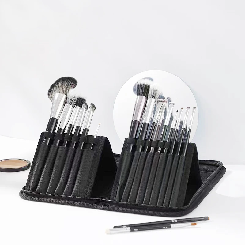 Makeup Brushes Bag Case 15-pockets Brush Holder