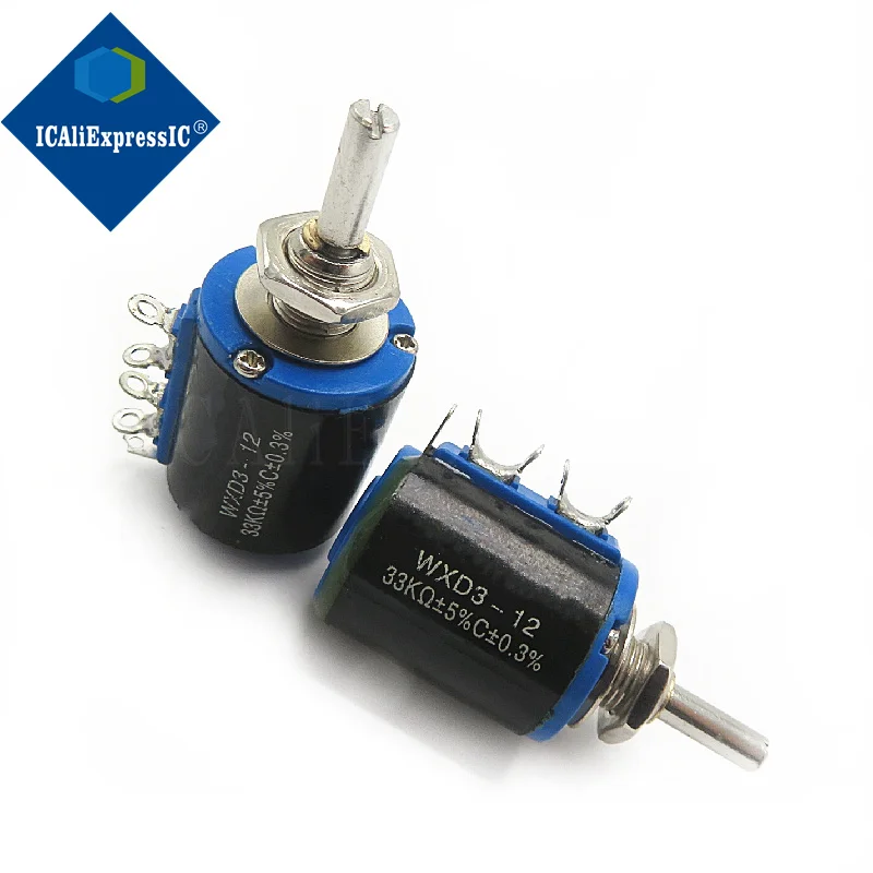 1PCS WXD3-12-1W 100 220 470 1K 2K2 3K3 4K7 10K 22K 33K 47K Ohm 100R 220R 470R 2.2K 3.3K 4.7K WXD3-12 1W Potentiomètre transporteurs iné