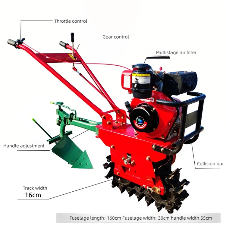 Tigarl-cortacésped de montaña Usados, accesorios de 2 ruedas, equipo agrícola, Tractor rociador de remolque, caminar detrás del Tractor