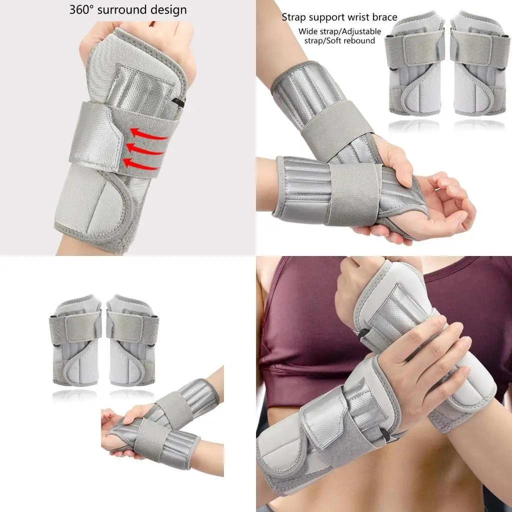 

Y1UC Carpal Tunnel Wrist Brace with Strap Splint Stabilizers Helps Relieve Hand