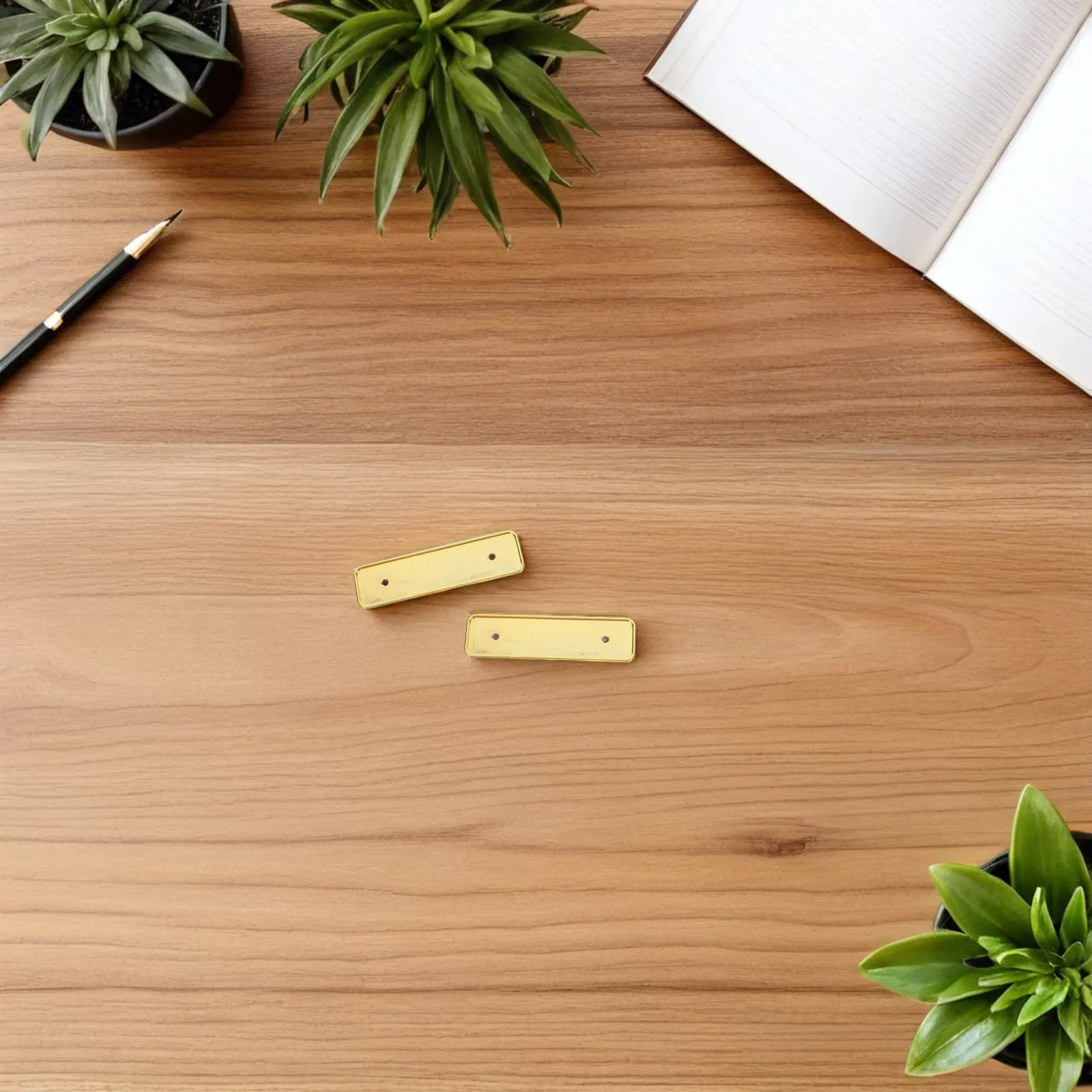 

10Pcs Name Tags Gold Metal Alloy Employee Badges Pin Brooch Office Staff Identification Team Member Blank Id Badge