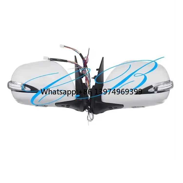 White LED Side Mirror for Hiace  KDH200 2005-2018 LED Electric Auto-fold Side Mirror Spare Body Parts Accessories