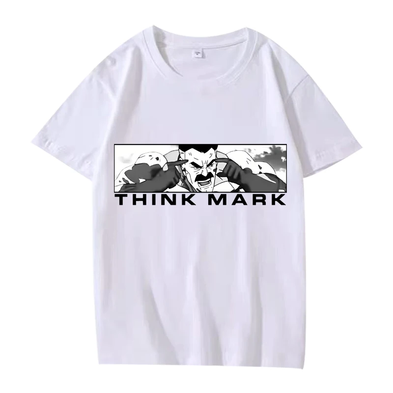 Invincible Think Mark Posters T Shirt men women Oversized 100% Cotton Hot sale short sleeve Summer print Unisex plus size tops