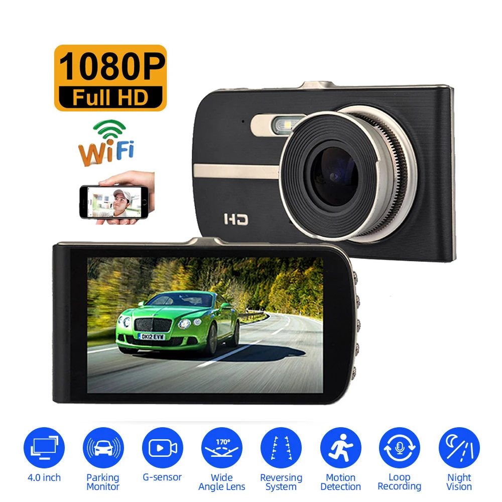 Car DVR Full HD 1080P Dash Cam Rear View Vehicle Camera Drive Video Recorder Auto Dashcam Black Box Registrator Car Accessories