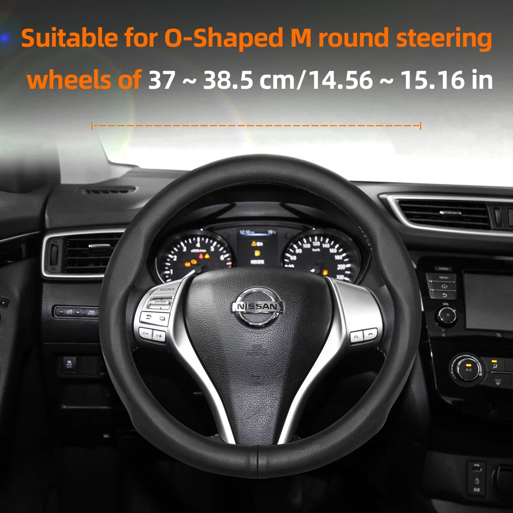 For Nissan Steering Wheel Cover Ultra-Thin Qashqai J10 J11 Juke Tiida Pathfinder R51 Terrano 2 patrol X Trail T31 T32 Note E12