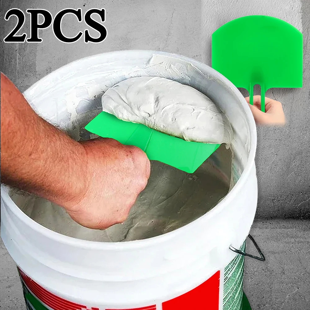 Imagem -01 - Curvo Bucket Scoop Putty Knife Placa Aplicadora Tinta para Acabamento Drywall Raspagem de Gesso Remendo de Decalques Ferramentas de Construção curvo bucket scoop putty knife placa aplicadora tinta para acabamento drywall raspagem de gesso remendo de decalques ferramentas de construcao 01