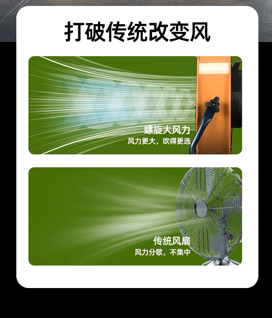 Perfect Leaf Blowers High Power Industrial Drum Floor Fan, Strong Airflow Cooling Fan for Workshop and Construction Site