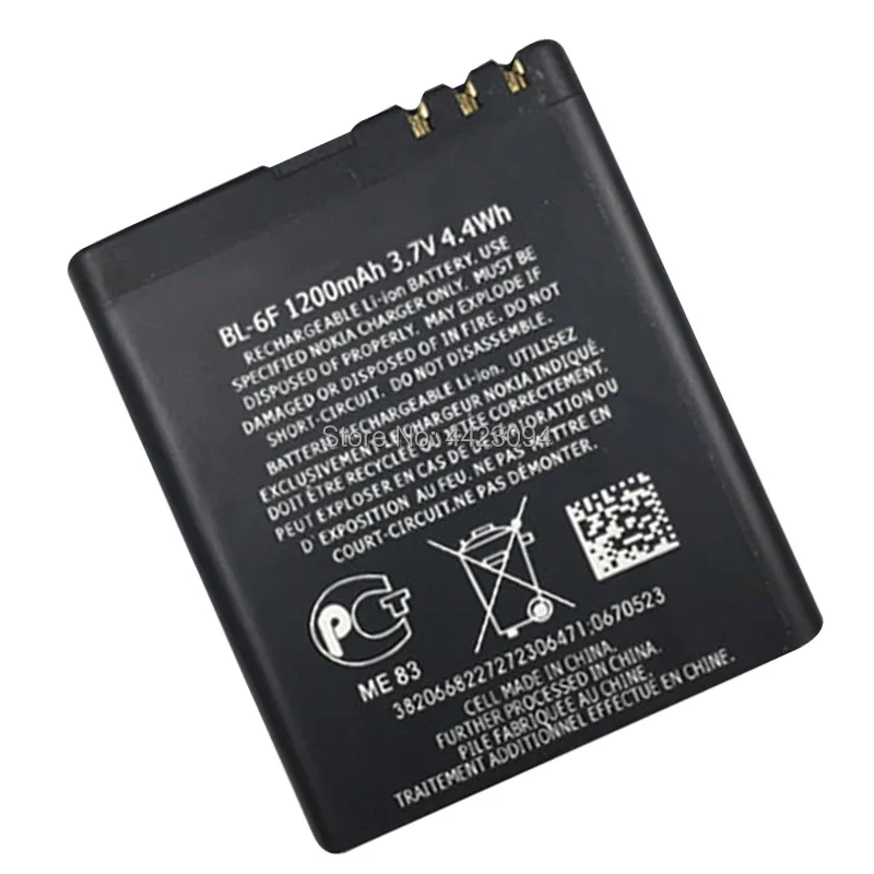 1pc 1200 バッテリーBL-6Fノキア 6788 N78 N79 N95 6788 6788I bl 6Fリチウムポリマー電池