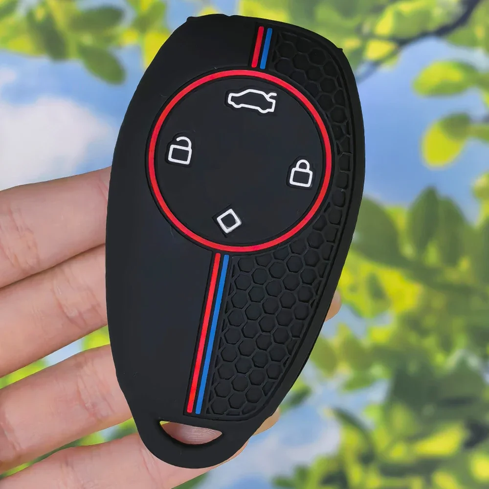 Sport‑Look Silicone Key Fob Protector For Leapmotor T03 S01 C11 C01 C10 C16 Honeycomb Texture Remote Key Shell Cover