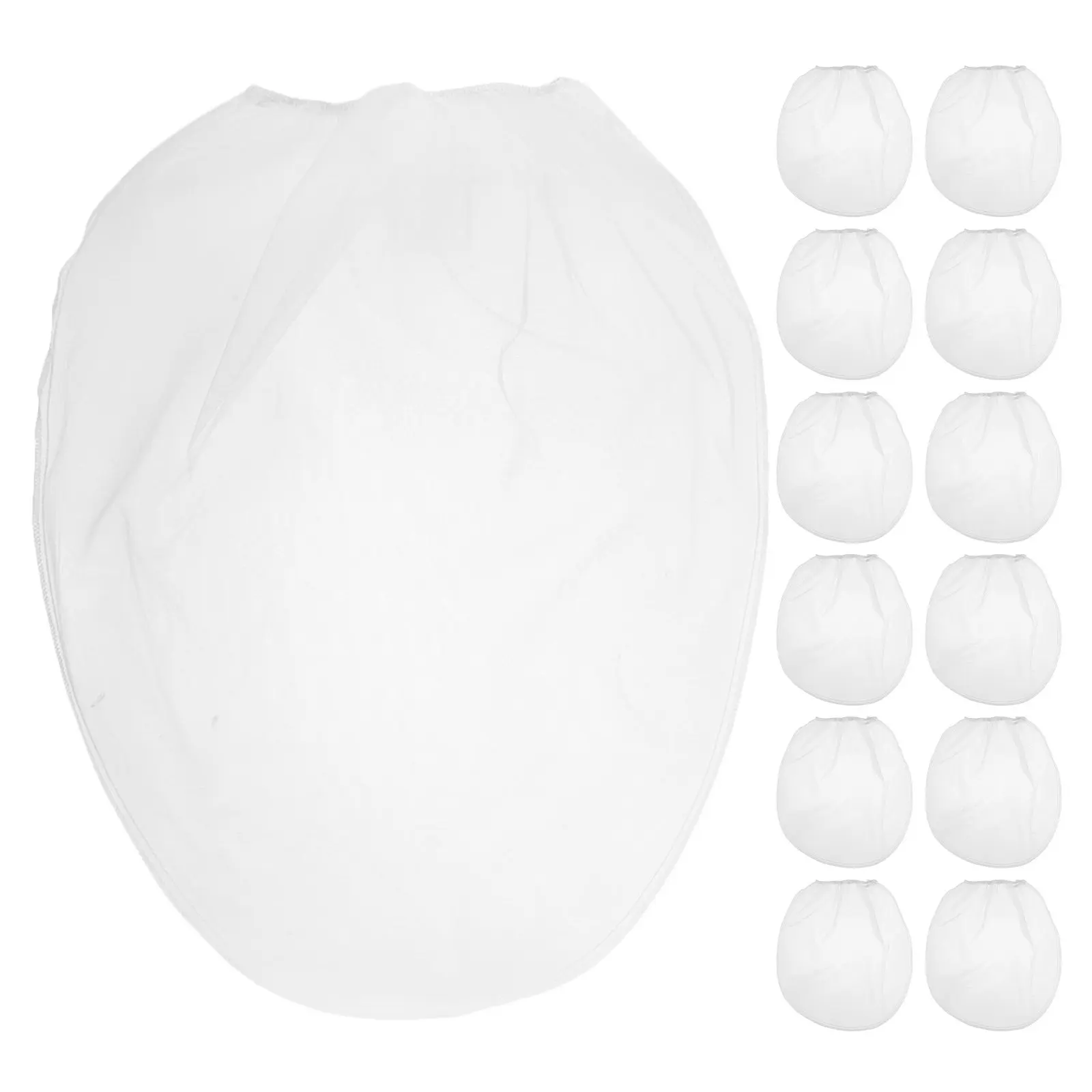 20Pcs White Paint Strainer Bags 1 Gallon Fine Mesh Polyester Fibre Filter Bag Elastic Drawstring Secure Fit for Painting