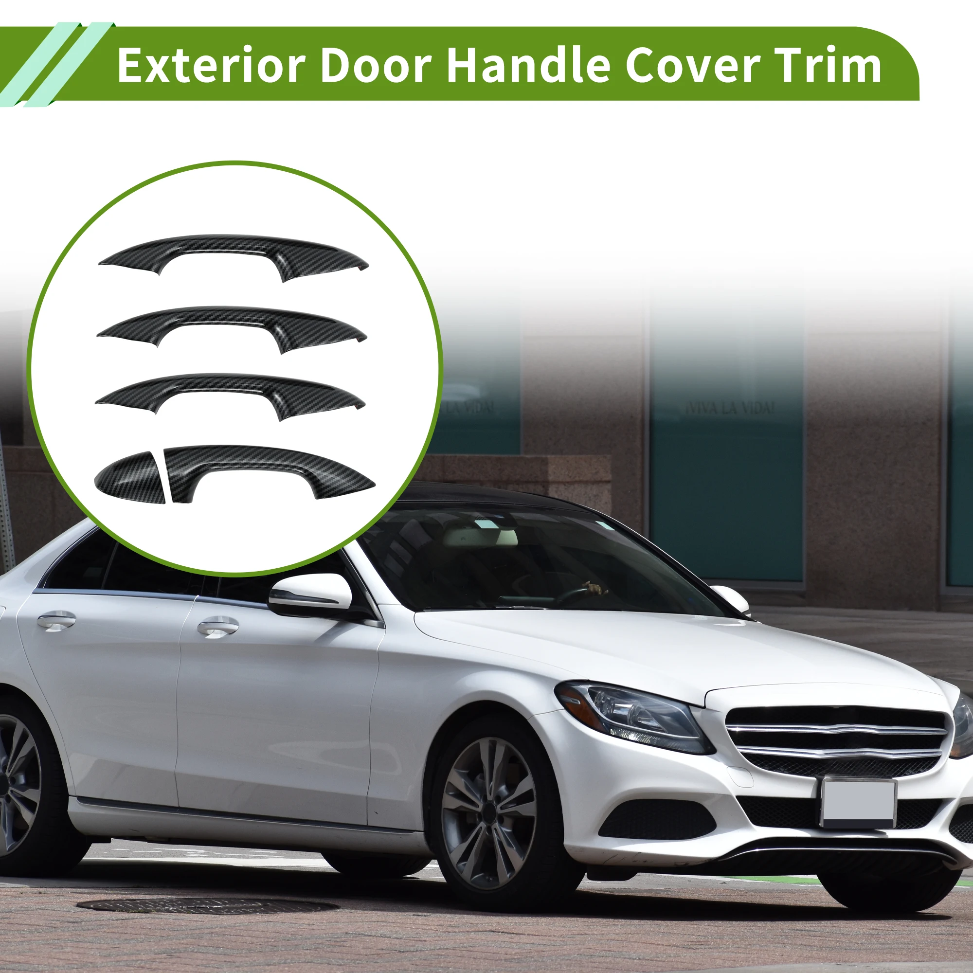 

UXCELL Exterior Door Handle Cover Trim Door Handle Cover for Mercedes-Benz C Class W205 2015-2021