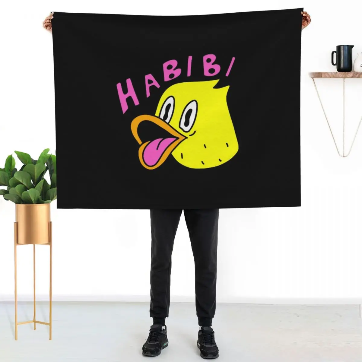 

Quackity Merch Quackity Habibi Duck Gifts For Fans, For Men and Women, Gift Valentine's Day Throw Blanket