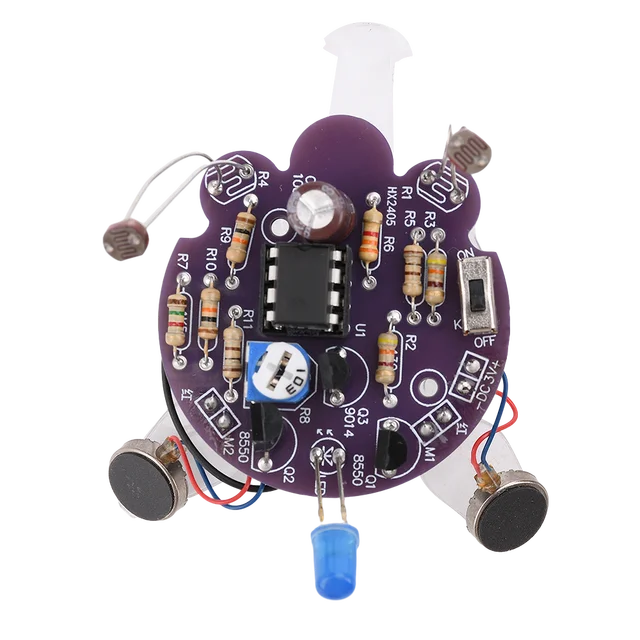 1 zestaw światłoczuły mobilny robot zestaw do samodzielnego montażu Firefly DIY części ogonowe światło oddechowe zabawne elektroniczne części zamienne