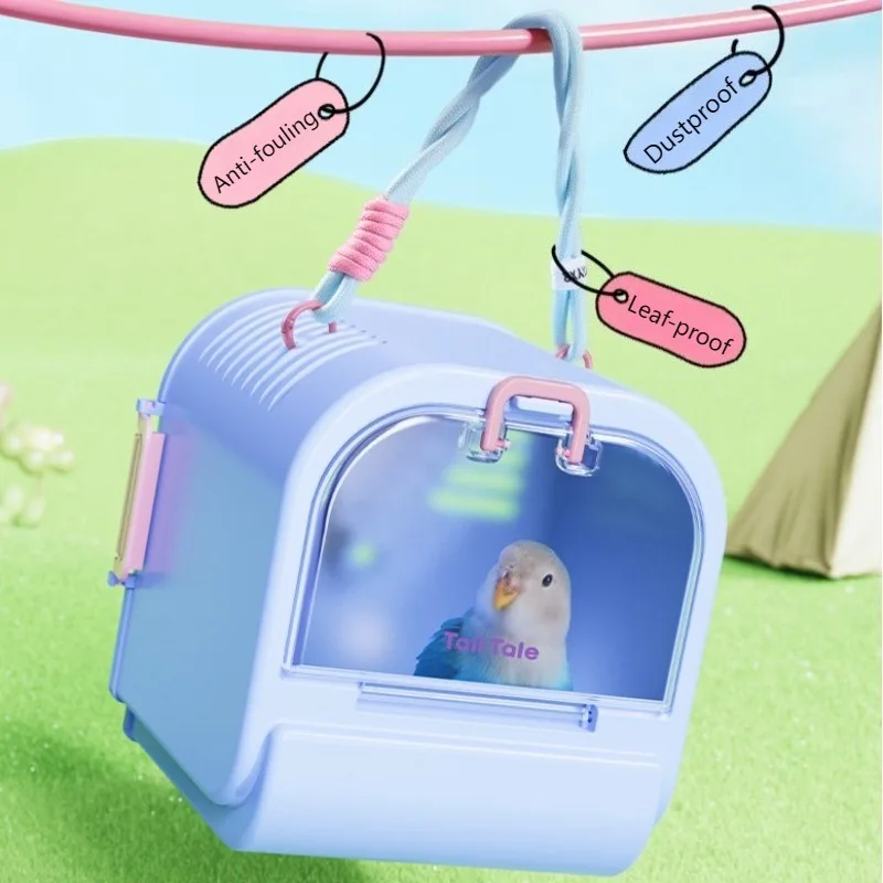 

Сумка-переноска для попугаев с защитой от побега, дышащая, для уличных прогулок, портативная клетка для попугаев, переносная клетка-переноска для птиц