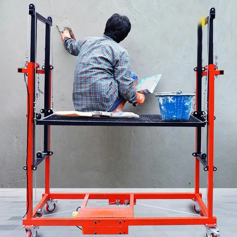 2-13mm Electric Lifting Platform Mobile Electric Scaffolding Scaffold With Remote Control for Construction Warehouse Use