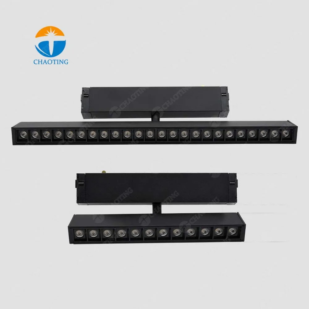 

New Smart Tuya 9W 16W Dimmable LED Track Spot Lights Surface Recessed Folding Grille Spotlight System Magnetic Rail Cob Aluminum