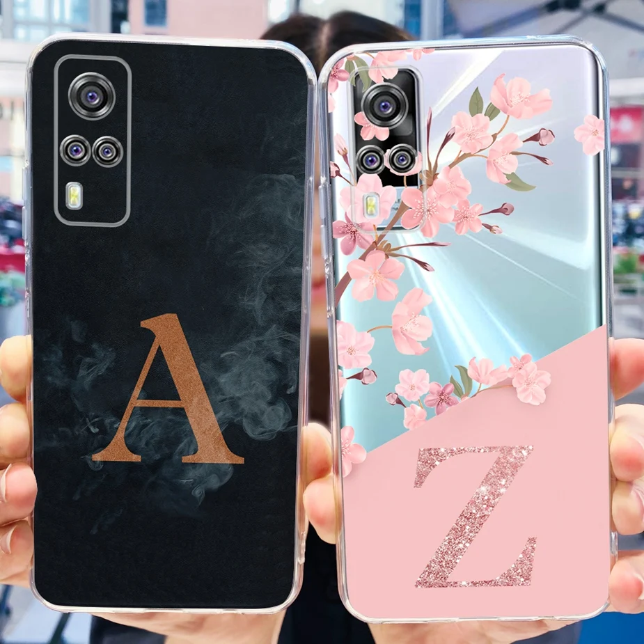 For Vivo Y31 Case vivo Y51 2020 December V2030 V2036 New Letters Cover Soft Silicone Phone Cases For Vivo Y53s 4G VivoY31 Bumper