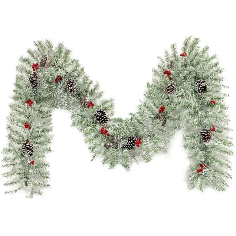 Artificial Tree Wreath Pre-installed Lighting Christmas Tree Artificial Christmas 4-Piece Set Garland and 2 Set Entrance Tree