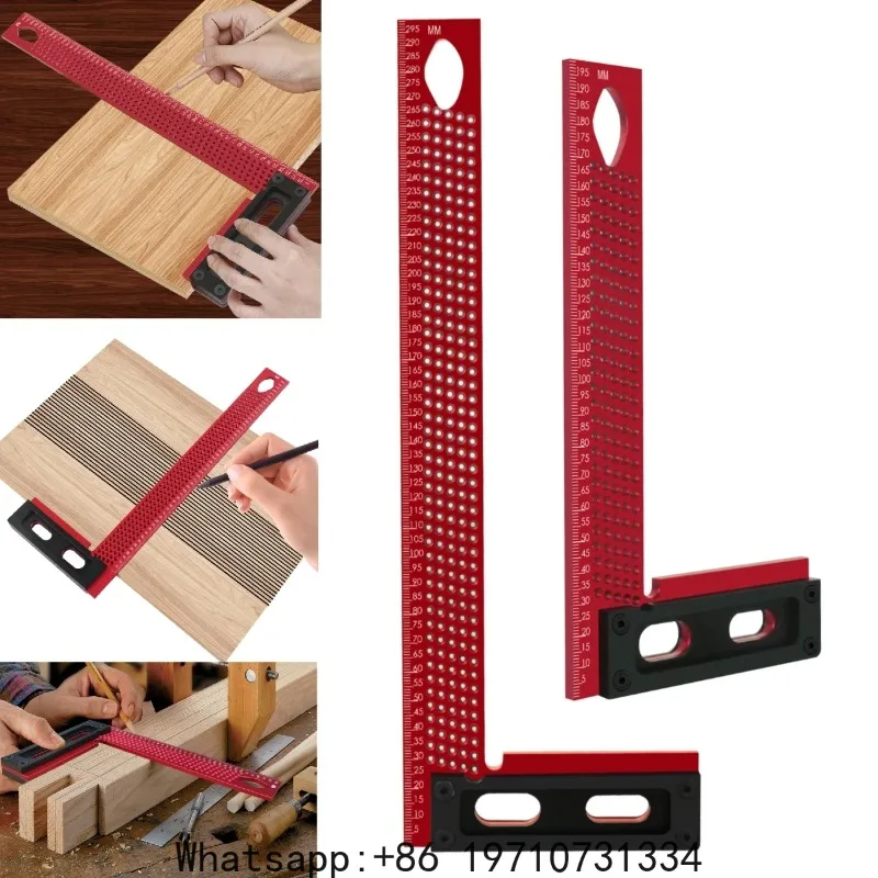 T-shaped square ruler multi angle marking DIY precision angle measuring instrument ruler tool for woodworking and construction