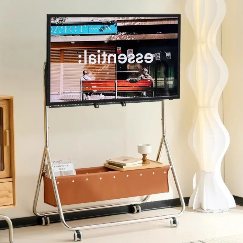 MOMO Home Nordic Retro TV Mobile Stand - Movable Floor Rack for Living Room Monitor New