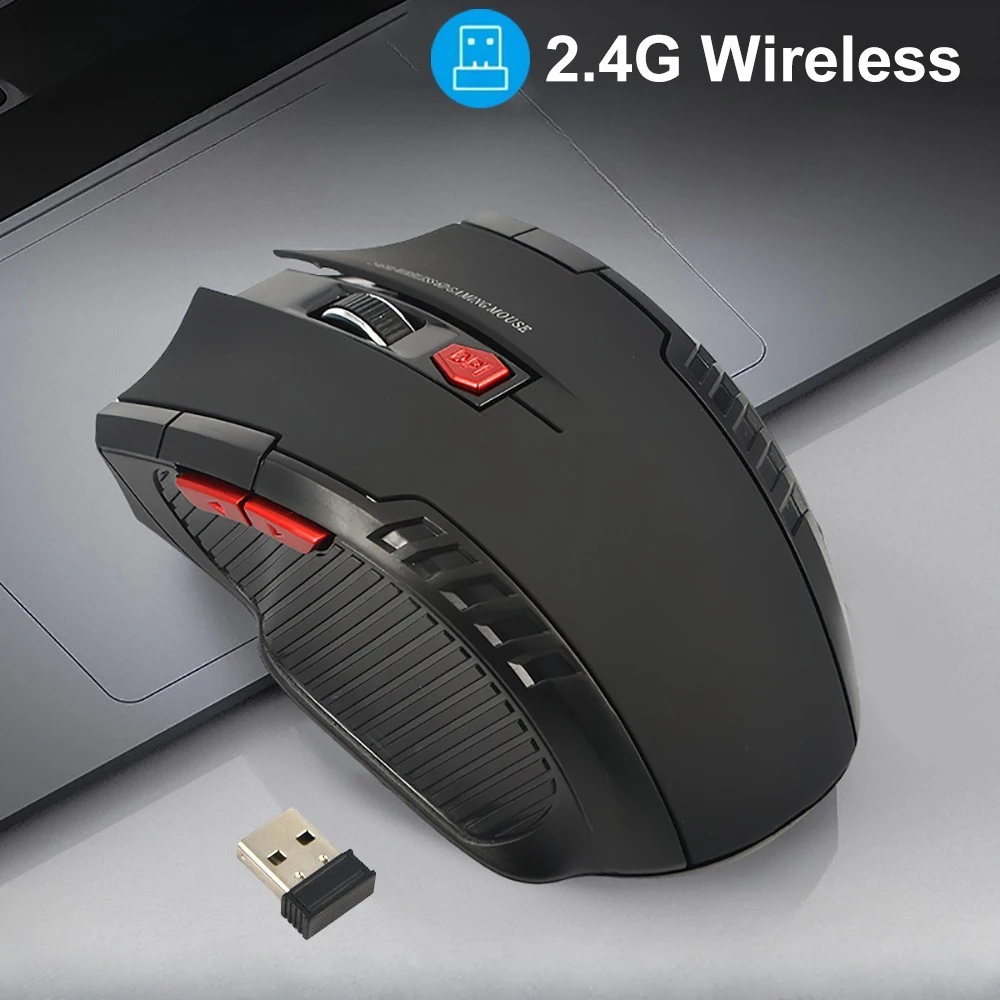 Wireless 2.4G Mouse with USB Receiver Ergonomic Optical Mouse Universal Compatibility Computer Gaming Mouse Gift for PC Laptop