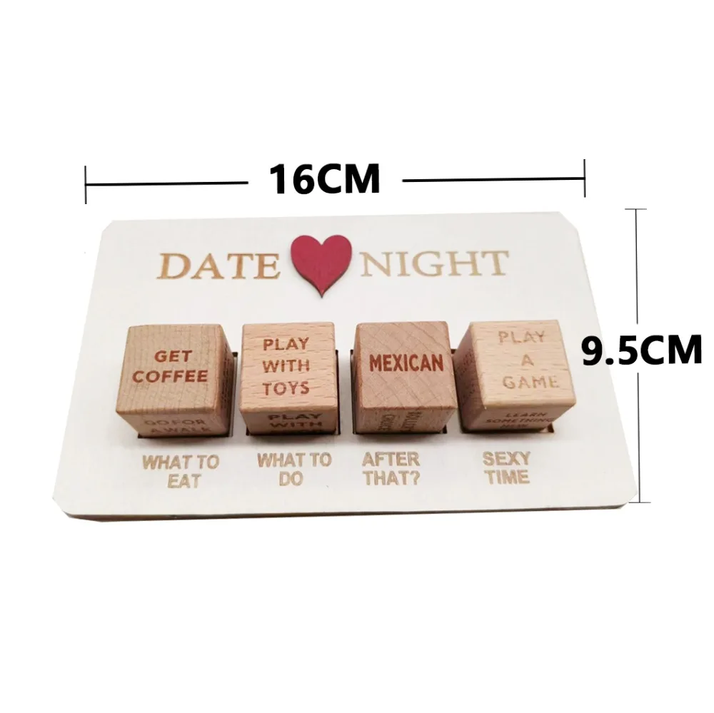 New Design Date Night Dice After Dark Edition Date Night Wooden Dice Game for Couples Wood Reusable Couple Anniversary Date Dice