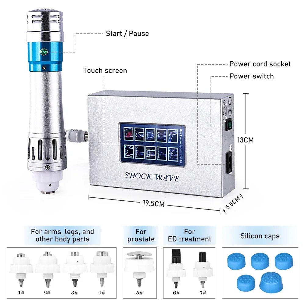 Focused Erectile Dysfunction Physiotherapy Pain Relief Shock Wave Physical Therapy Equipments Eswt ED Shockwave Therapy Machine