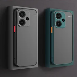 Odporna na wstrząsy matowa obudowa pancerza dla Xiaomi Redmi Note 13 Pro + 5G Soft TPU zderzak przezroczysty twardy PC Cover Redmy notemy 13 Pro Plus 5G