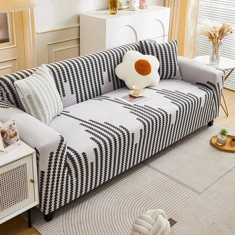 Solid Color Elastic Sofa Covers for Living Room Thicken Sectional Corner Slipcovers Couch Cover L Shape Need Buy 2PCS Cover