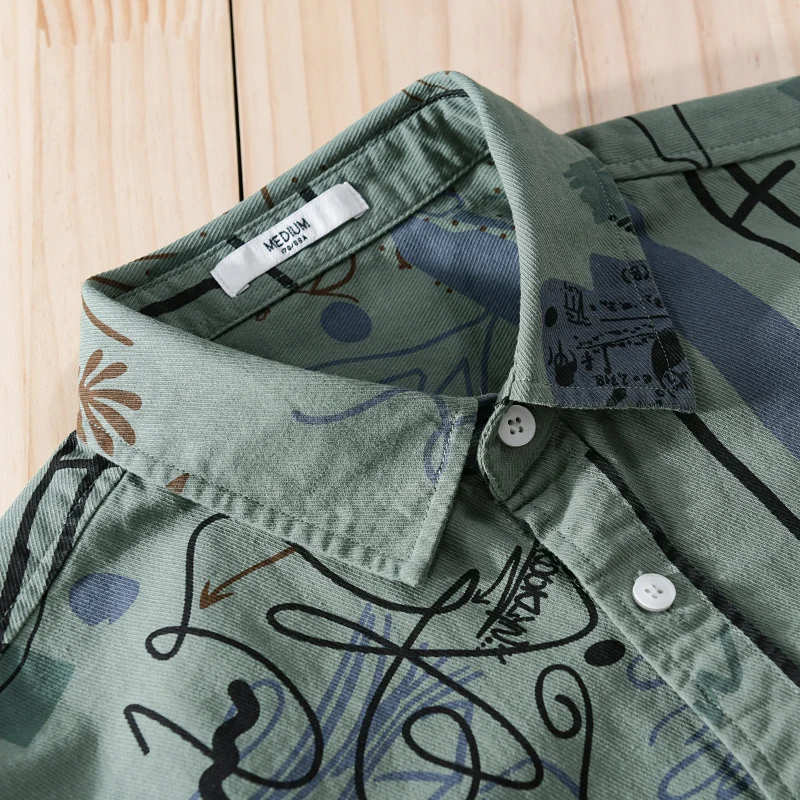 

New Designer Long-sleeve Casual Printed Cotton Quality Brand Shirts For Men Fashion Comfortable Thickness Tops Clothing Camisa