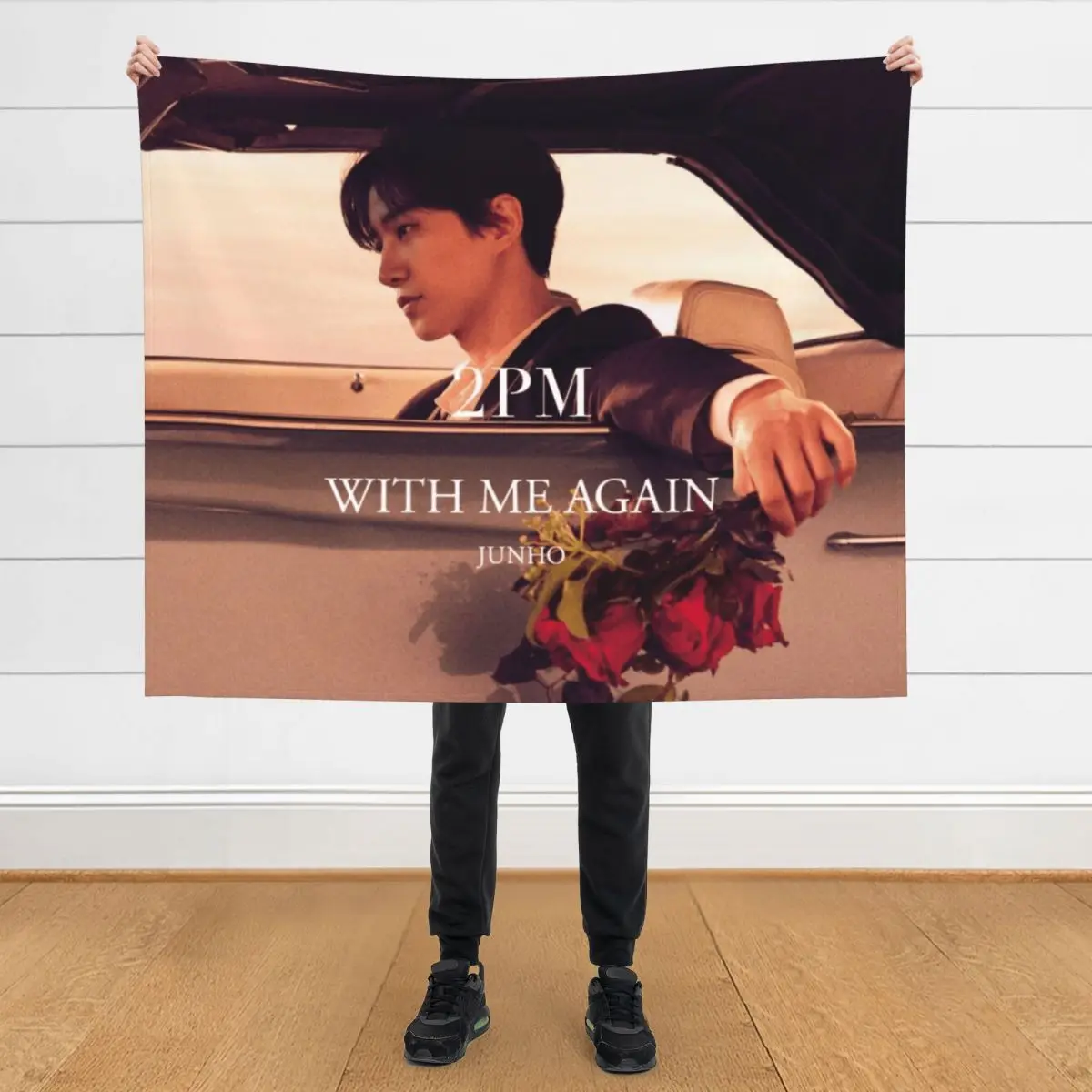 

2PM With Me Again - JUN HO Throw Blanket Fashion Sofas Tourist Beach Blankets