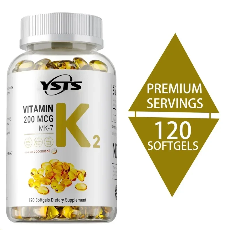 

Vitamin K2 Capsules With MK-7,Support Strong Bones & Healthy Brain, Heart Health,Dietary Supplement