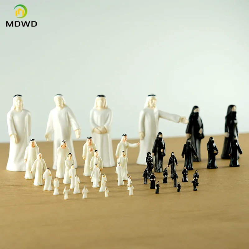 10pcs1/25-1/200 Scale Model figure simulation Muslim puppet toy Saudi Arabia man model material landscape diy handmade villain