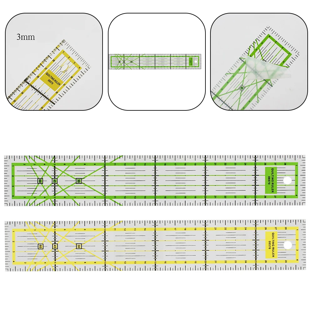 Linijka do szycia szablony do szycia patchworkowe narzędzia do domu DIY do cięcia odzieży pikowana rękodzieło krawieckie dostarcza akryl 30x5x0,3 cm