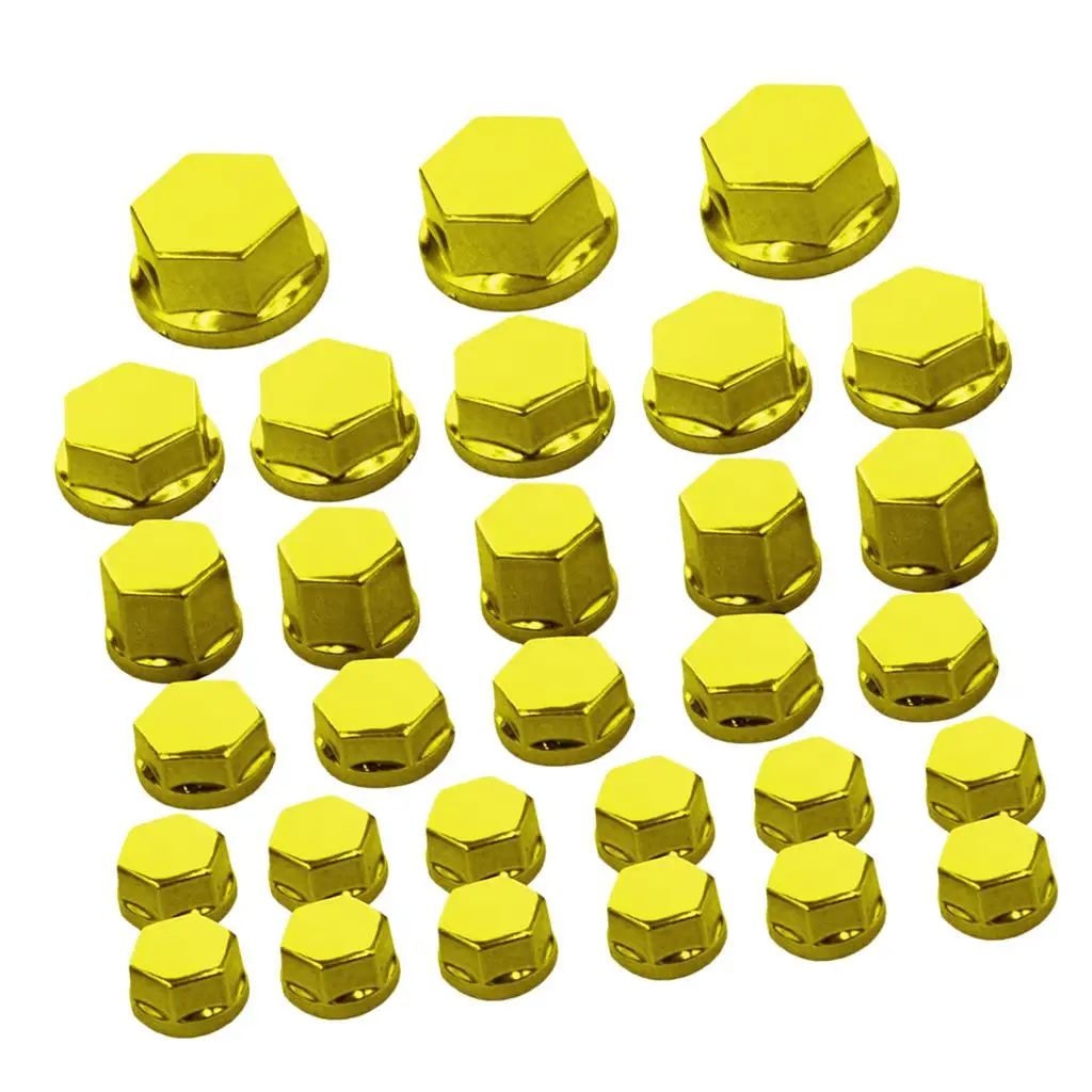 Motorcycle Ornamental Mouldings Nut Bolt Cap Chrome Plastic Fairing Cover Kit for Motorcycle Tuning