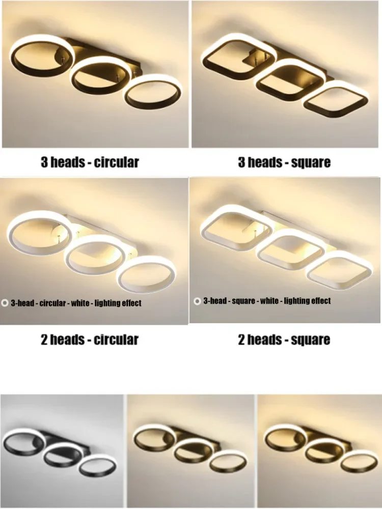 Moderne LED-plafondverlichting Ganglicht Huisverlichting Led Opbouw voor Slaapkamer Woonkamer Ganglicht 3-kleuren - afbeelding 2