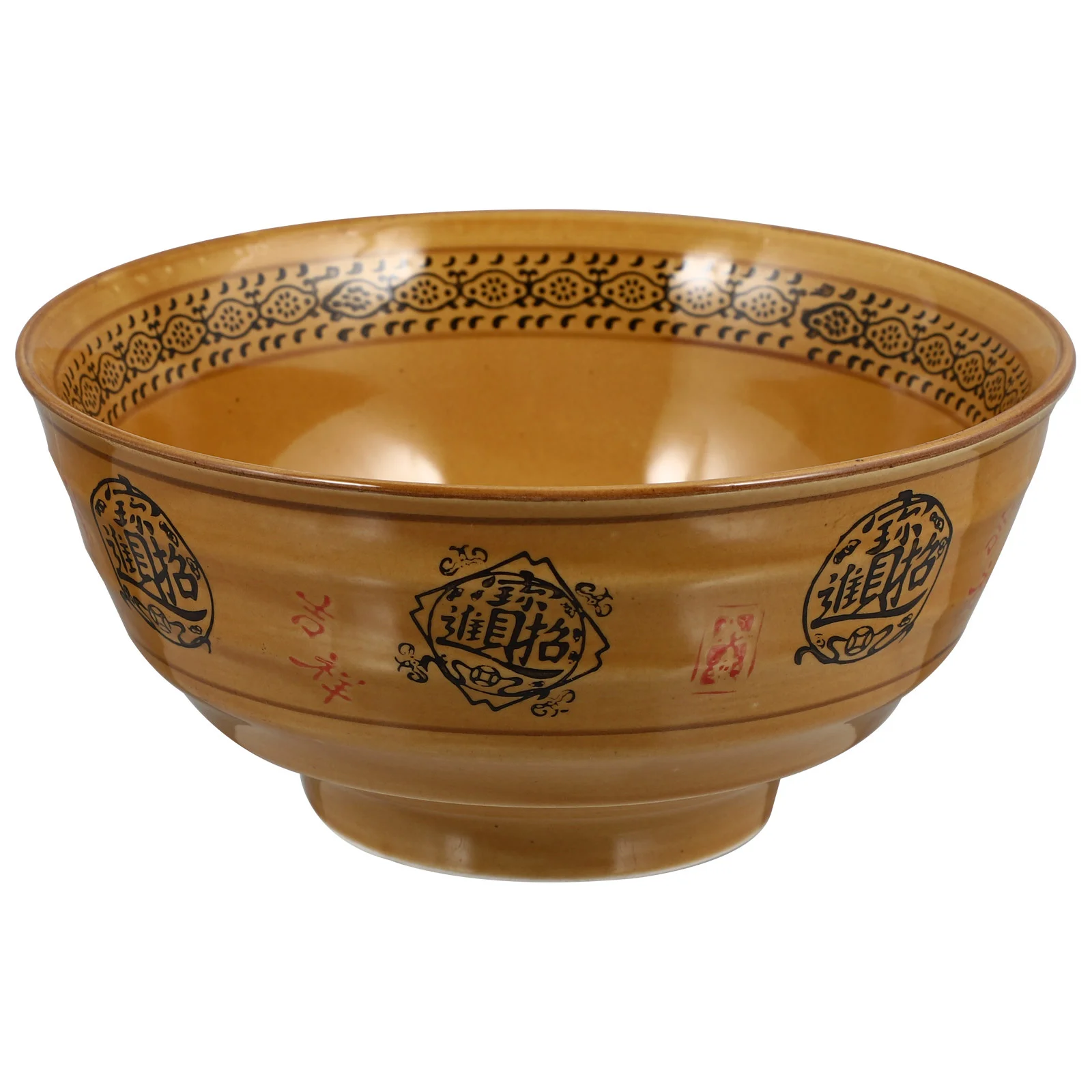 

1Pcs Ceramic Soup Bowl Korean Rib Design Multi-Purpose Noodle Salad Bowl Kitchen Ceramic Tableware Food Container
