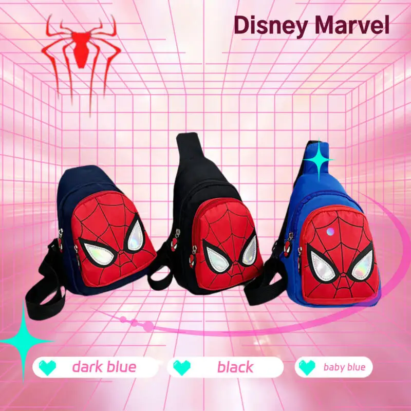 Disney Marvel New Children\'s Shoulder Backpack Spiderman Pattern Large Capacity Bag Casual Student Boys Girls Bag