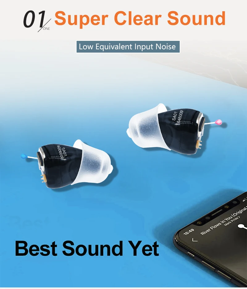 Rechargeable Hearing Aids Audifonos Low Noise Adjustable Magnetic Suction Model Portable Suitable Sound Amplifier for Deafness