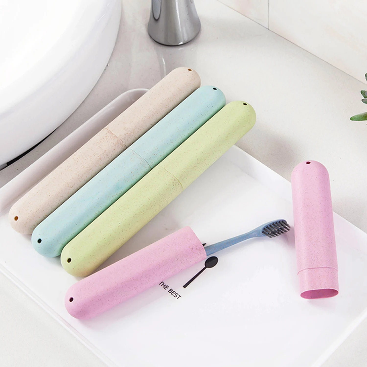 

Portable Travel Camping Toothbrush Tube Box Cover Dust-proof Anti-dirty Bathroom Accessories Fashion Packaging Storage Box