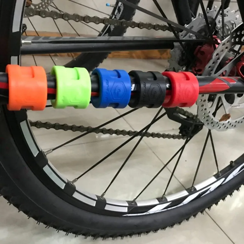 Anti-collision Bicycle Protective Gear Road Mountain Bike Frame Rubber Protection Ring Guard Chain Protector Stickers NEW